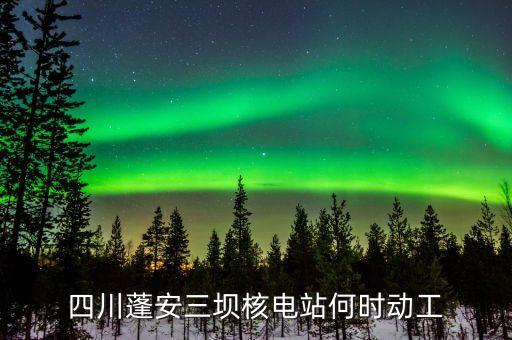 長江流域核電站什么時候立項，四川蓬安三壩核電站何時動工