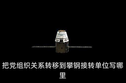 把黨組織關系轉移到攀鋼接轉單位寫哪里