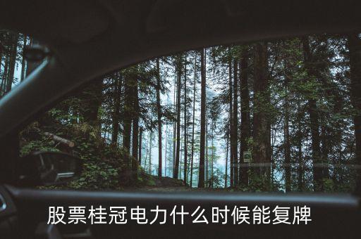 桂冠電力什么時(shí)候重組，桂冠電力600236何時(shí)復(fù)盤