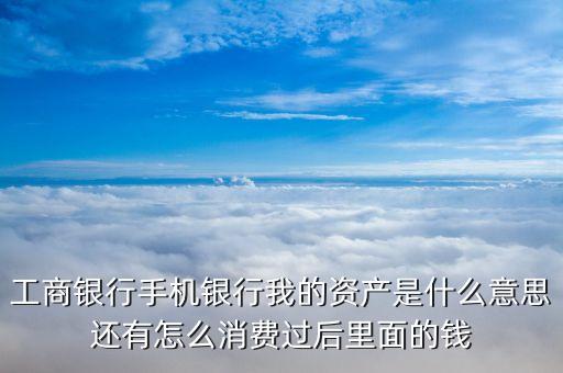 工商銀行手機銀行我的資產是什么意思還有怎么消費過后里面的錢