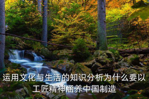 為什么要發(fā)揚工匠精神，運用文化生活的知識說明為什么弘揚工匠精