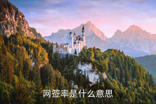 簽約率是什么意思，網(wǎng)簽率是什么意思