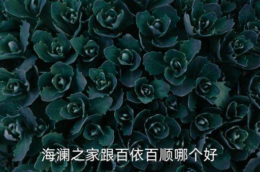 百衣百順和海瀾之家什么關(guān)系，海瀾之家跟百依百順哪個(gè)好
