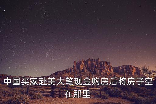 中國(guó)人在美為什么用現(xiàn)金買(mǎi)房，中國(guó)買(mǎi)家赴美大筆現(xiàn)金購(gòu)房后將房子空在那里