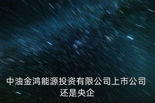 金鴻能源和中石油什么關(guān)系，中油金鴻能源投資有限公司上市公司 還是央企