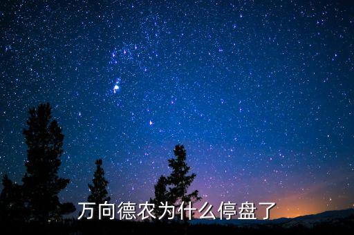 萬向德農(nóng)為什么跌停，萬向德農(nóng)的各項參數(shù)也還可以為什么一直沒有力度跌的好狠哦