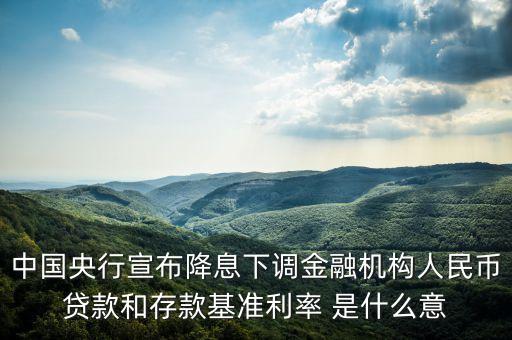 下調(diào)利率是什么經(jīng)濟(jì)政策，中國央行宣布降息下調(diào)金融機(jī)構(gòu)人民幣貸款和存款基準(zhǔn)利率 是什么意