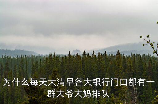 為什么今天銀行那么多老人排隊(duì)，為什么每天大清早各大銀行門口都有一群大爺大媽排隊(duì)