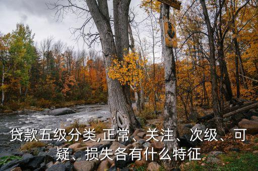 貸款五級分類,正常、關(guān)注、次級、可疑、損失各有什么特征