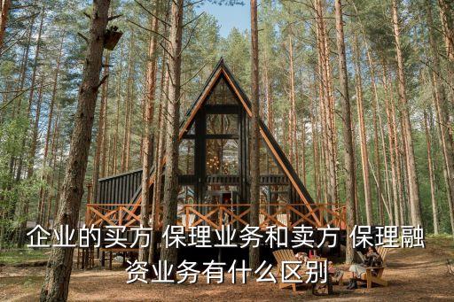 企業(yè)的買(mǎi)方 保理業(yè)務(wù)和賣(mài)方 保理融資業(yè)務(wù)有什么區(qū)別
