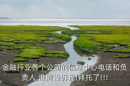 金融行業(yè)各個公司的信息中心電話和負責(zé)人,誰能告訴我!拜托了!!!