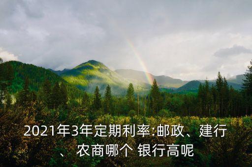 2021年3年定期利率:郵政、建行、 農(nóng)商哪個(gè) 銀行高呢