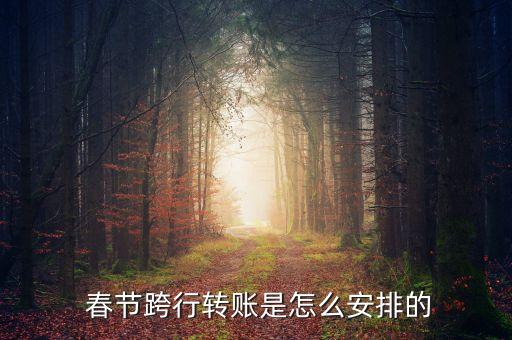  春節(jié)跨行轉賬是怎么安排的