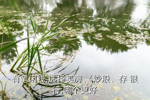 有筆閑錢,選擇買房、 炒股、存 銀行,哪個更好