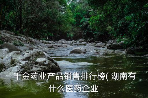  千金藥業(yè)產(chǎn)品銷(xiāo)售排行榜( 湖南有什么醫(yī)藥企業(yè)