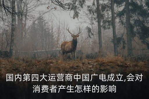 國內第四大運營商中國廣電成立,會對消費者產(chǎn)生怎樣的影響