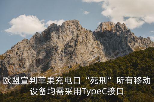 歐盟宣判蘋果充電口“死刑”所有移動設(shè)備均需采用TypeC接口