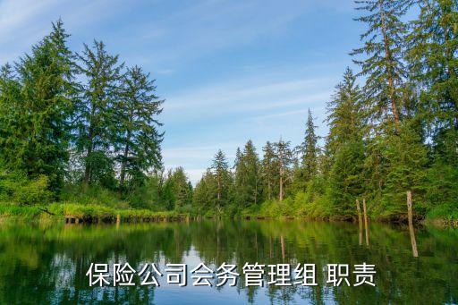  保險公司會務管理組 職責