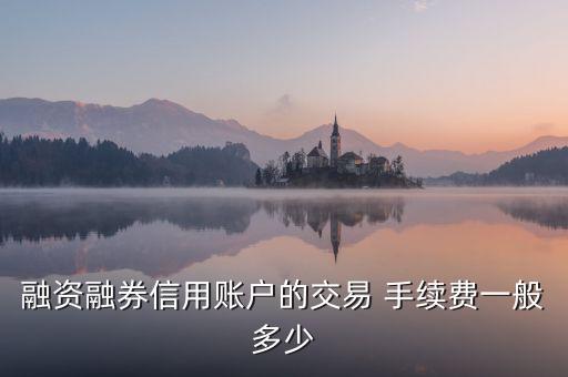 融資融券信用賬戶(hù)的交易 手續(xù)費(fèi)一般多少