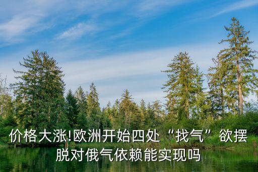 價格大漲!歐洲開始四處“找氣”欲擺脫對俄氣依賴能實現嗎