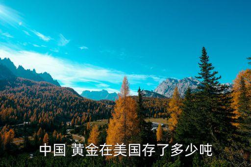 中國(guó) 黃金在美國(guó)存了多少?lài)? class=