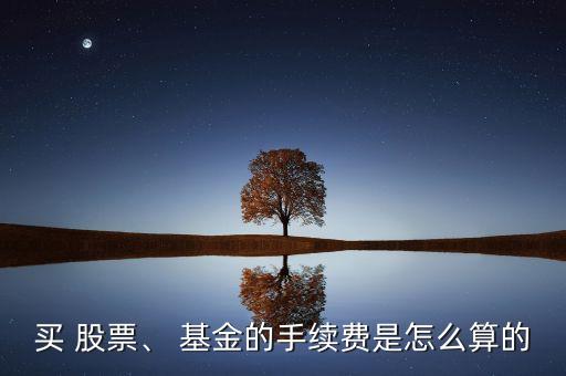 買 股票、 基金的手續(xù)費是怎么算的