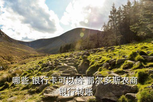 哪些 銀行卡可以給 鄂爾多斯農(nóng)商 銀行轉賬