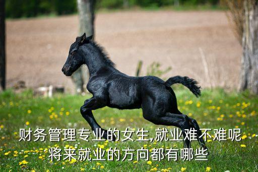  財務管理專業(yè)的女生,就業(yè)難不難呢將來就業(yè)的方向都有哪些