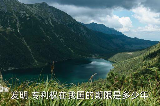 發(fā)明 專(zhuān)利權(quán)在我國(guó)的期限是多少年