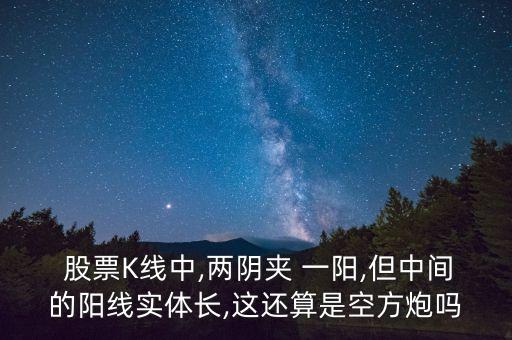  股票K線(xiàn)中,兩陰夾 一陽(yáng),但中間的陽(yáng)線(xiàn)實(shí)體長(zhǎng),這還算是空方炮嗎