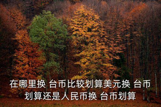 哪家銀行兌換臺(tái)幣,臺(tái)幣在中國(guó)的銀行可以?xún)稉Q嗎