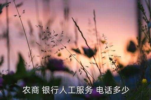  農(nóng)商 銀行人工服務(wù) 電話(huà)多少