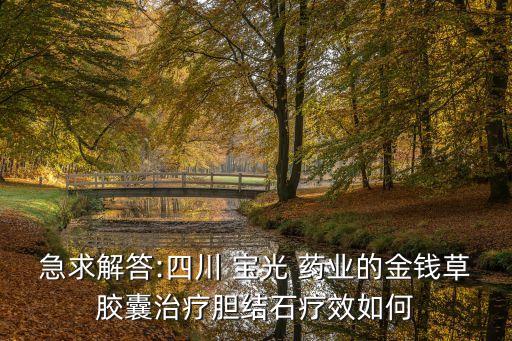 急求解答:四川 寶光 藥業(yè)的金錢(qián)草膠囊治療膽結(jié)石療效如何
