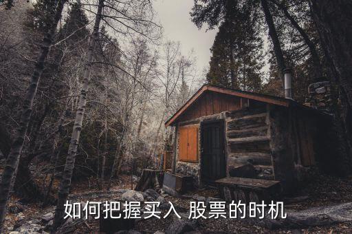 如何把握買入 股票的時機(jī)