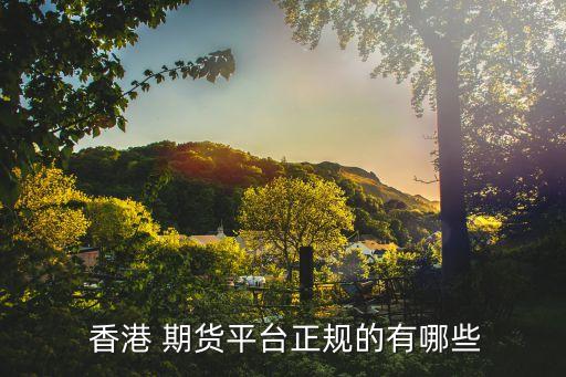  香港 期貨平臺(tái)正規(guī)的有哪些