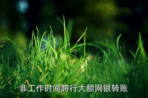 非工作時間跨行大額網(wǎng)銀轉賬