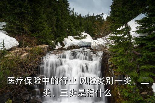 醫(yī)療保險中的行業(yè) 風險類別一類、二類、三類是指什么
