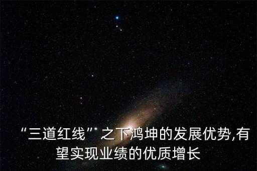 “三道紅線(xiàn)”之下鴻坤的發(fā)展優(yōu)勢(shì),有望實(shí)現(xiàn)業(yè)績(jī)的優(yōu)質(zhì)增長(zhǎng)