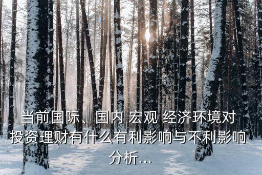 當(dāng)前國際、國內(nèi) 宏觀 經(jīng)濟(jì)環(huán)境對 投資理財(cái)有什么有利影響與不利影響 分析...