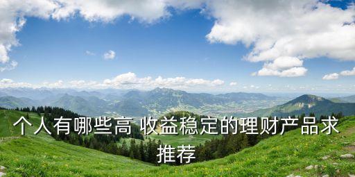 個人有哪些高 收益穩(wěn)定的理財產品求推薦