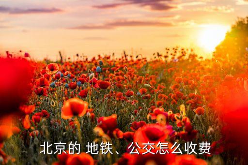  北京的 地鐵、公交怎么收費