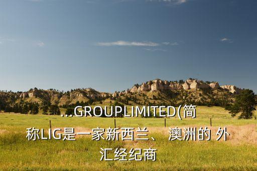 ...GROUPLIMITED(簡(jiǎn)稱(chēng)LIG是一家新西蘭、 澳洲的 外匯經(jīng)紀(jì)商