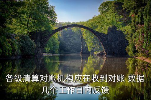 各級清算對賬機構(gòu)應(yīng)在收到對賬 數(shù)據(jù)幾個工作日內(nèi)反饋