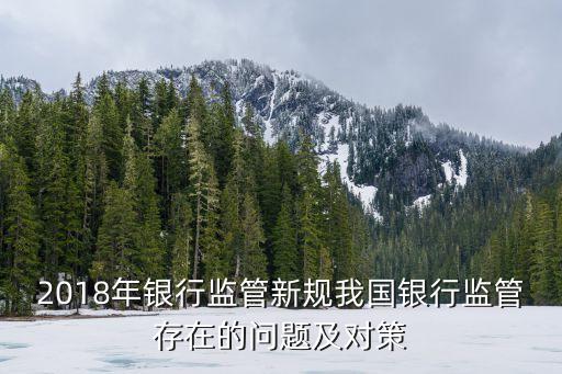 2018年銀行監(jiān)管新規(guī)我國銀行監(jiān)管存在的問題及對(duì)策