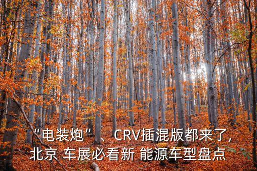 “電裝炮”、CRV插混版都來了, 北京 車展必看新 能源車型盤點