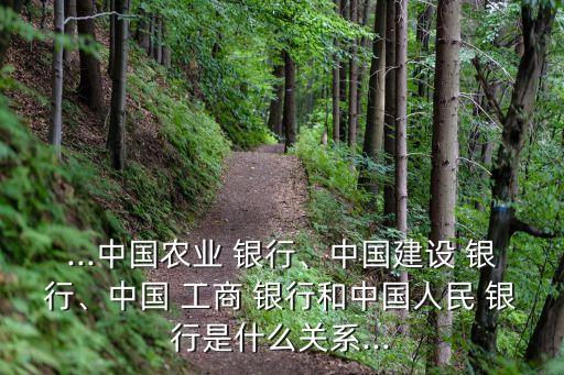 ...中國(guó)農(nóng)業(yè) 銀行、中國(guó)建設(shè) 銀行、中國(guó) 工商 銀行和中國(guó)人民 銀行是什么關(guān)系...