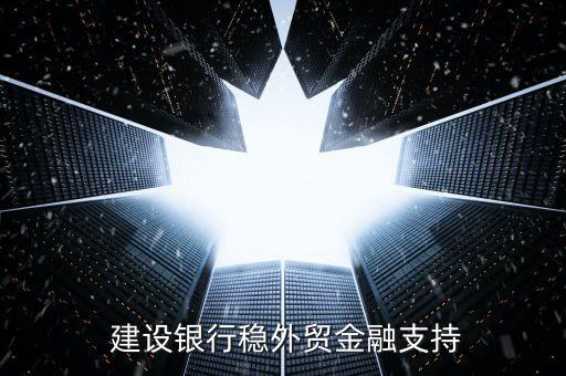  建設銀行穩(wěn)外貿金融支持
