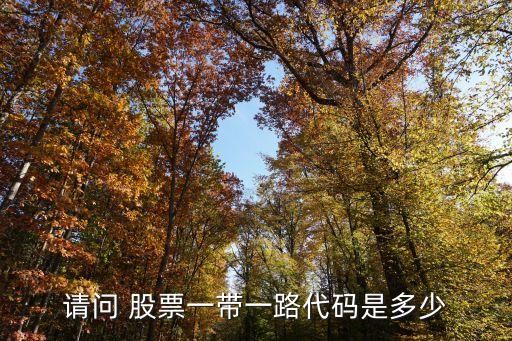 請(qǐng)問 股票一帶一路代碼是多少