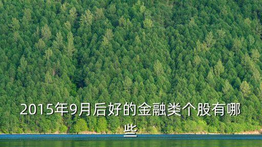 2015年9月后好的金融類(lèi)個(gè)股有哪些