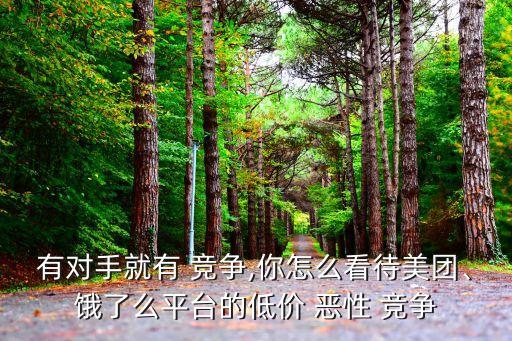 有對手就有 競爭,你怎么看待美團(tuán)、餓了么平臺的低價(jià) 惡性 競爭